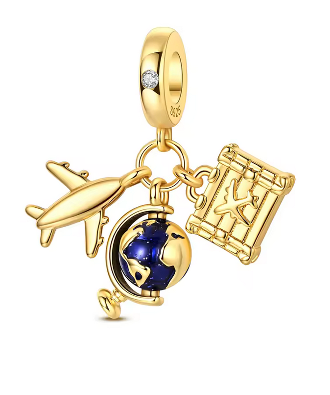 Golden Traveler Charm