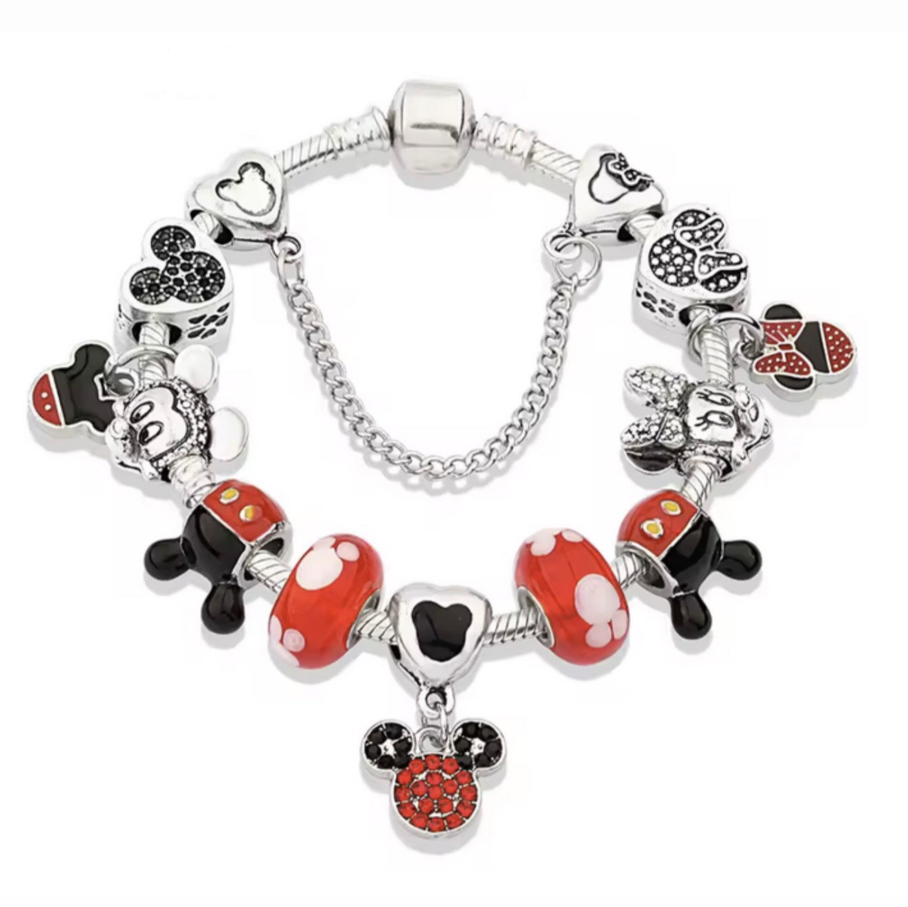 Charms Bracelet with 12 Mickey charms